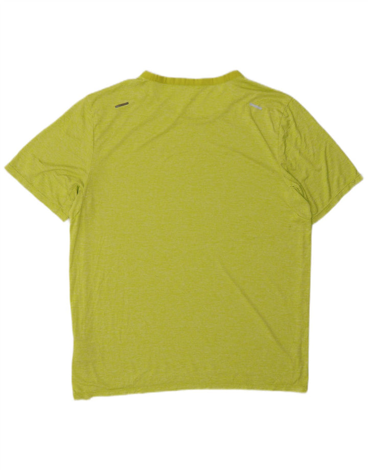 T-shirt da running Nike da uomo, top sportivo in poliestere verde medio