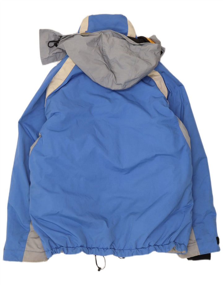 Giacca a vento con cappuccio da uomo Belfe UK 38 Blu medio color block