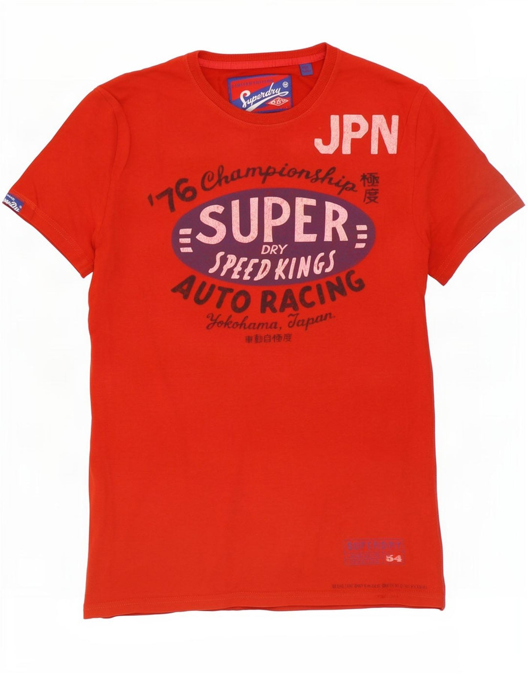 T-shirt grafica da uomo Superdry Top in cotone rosso medio