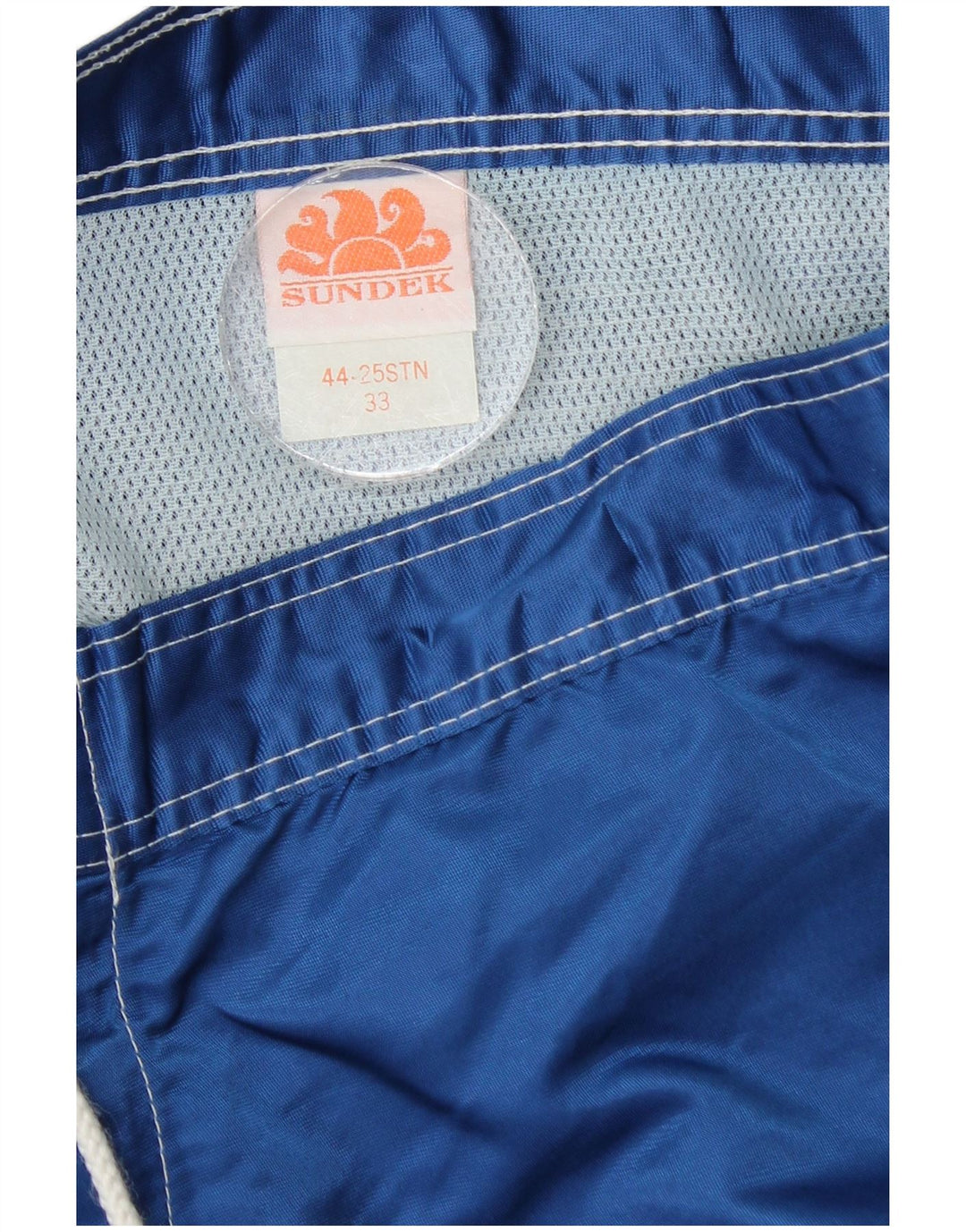 Pantaloncini da bagno da uomo Sundek in nylon a righe blu medio