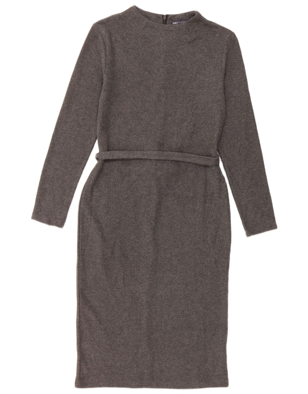 Abito maglione da donna Marks & Spencer UK 10 piccolo cotone grigio