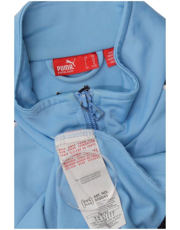 Giacca da tuta da ragazzo Puma 15-16 anni in poliestere color block blu