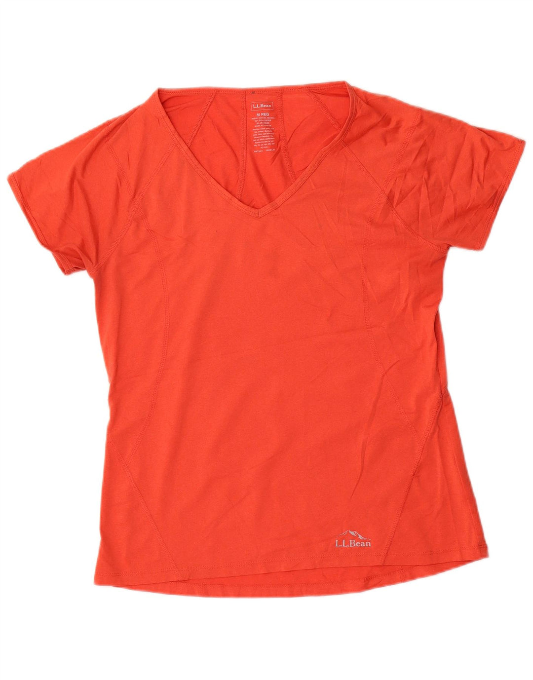 L.L.Bean T-shirt regolare da donna Top UK 12 Sport in poliestere arancione medio