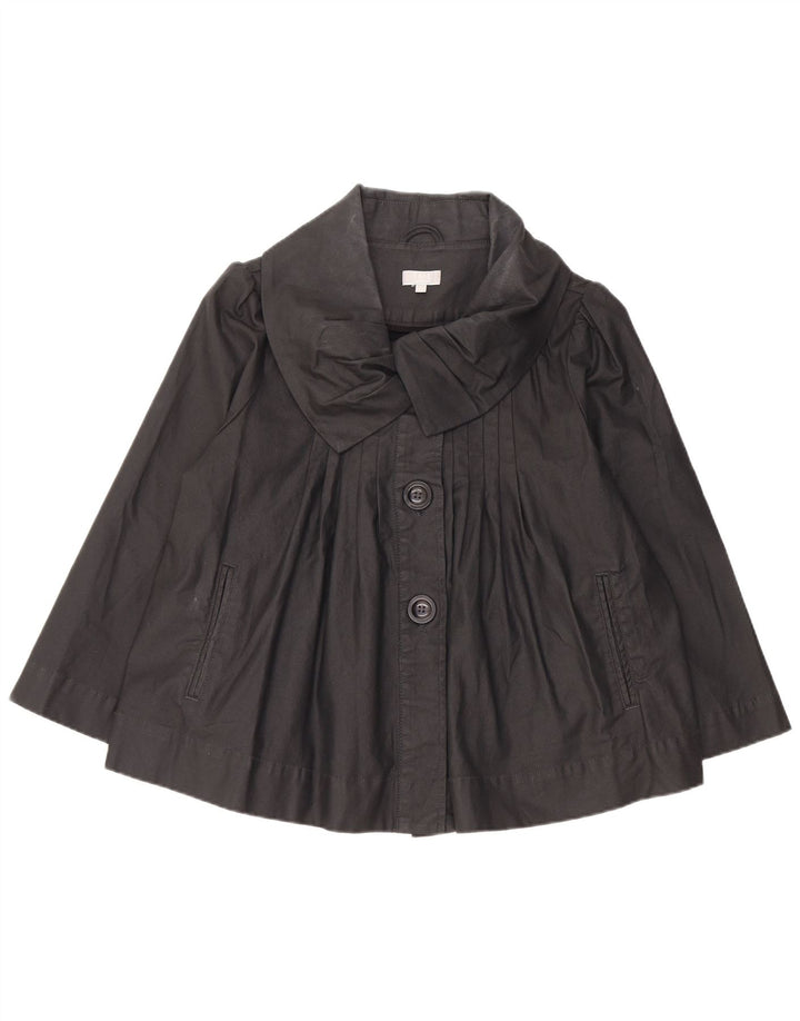 Topshop Bomber da donna con maniche a 3/4 UK 14 grande cotone nero