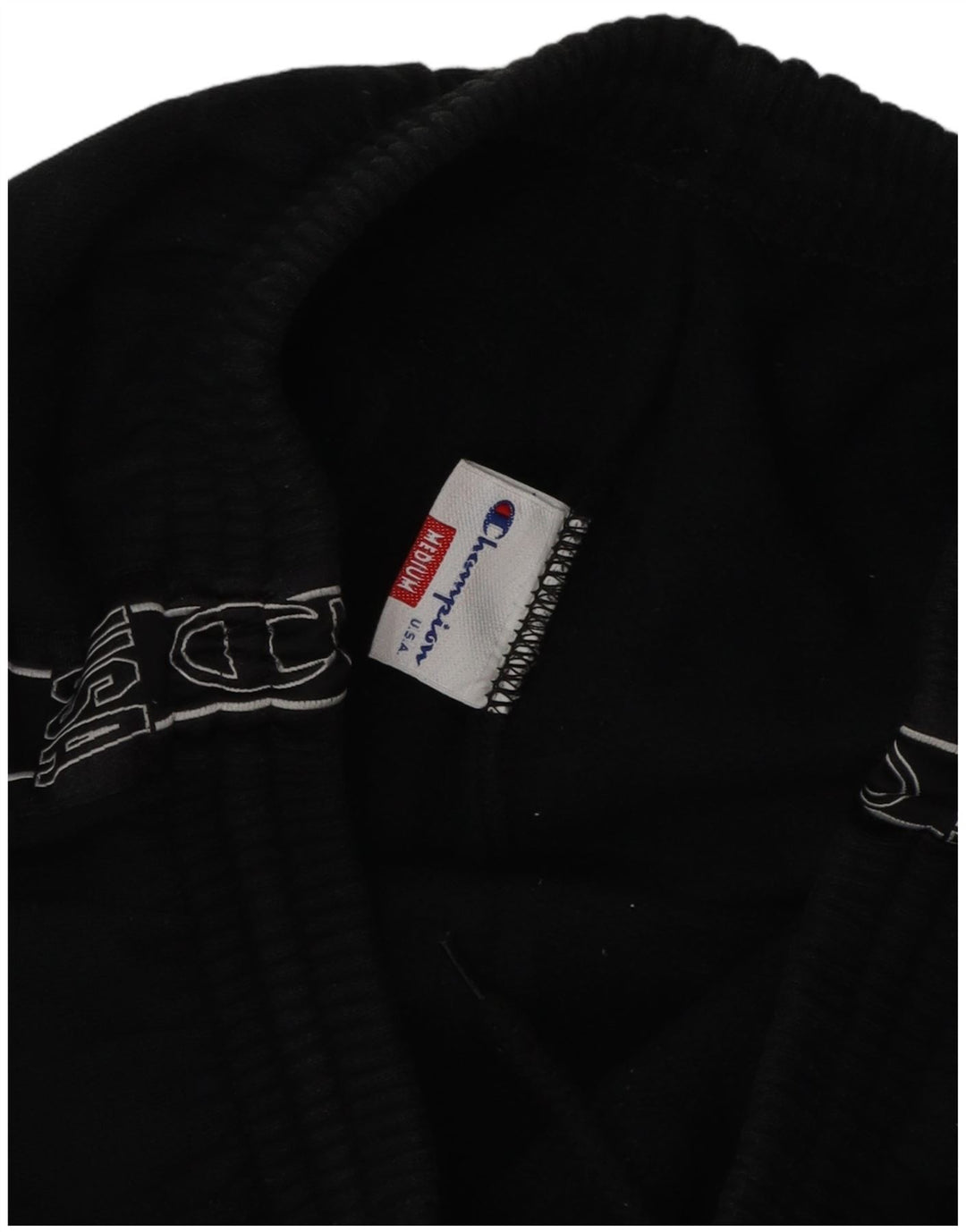Pantaloni da tuta grafici da uomo CHAMPION in cotone nero medio