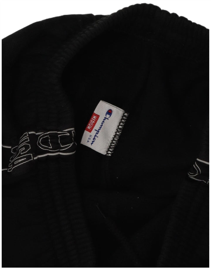 Pantaloni da tuta grafici da uomo CHAMPION in cotone nero medio