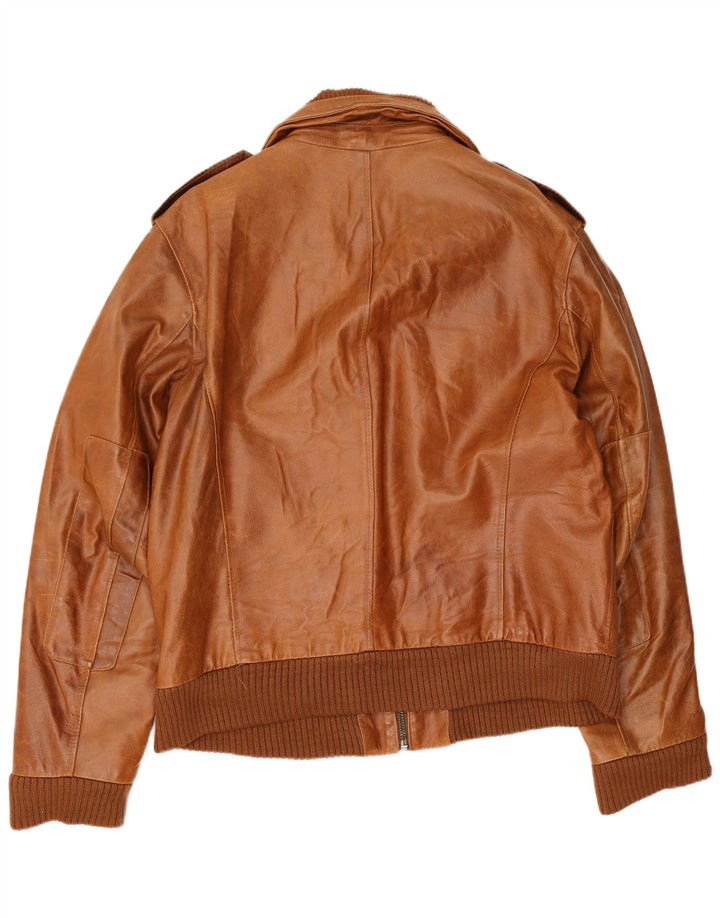 Giubbotto Pelle Militare Uomo Conbipel IT 54 XL Marrone