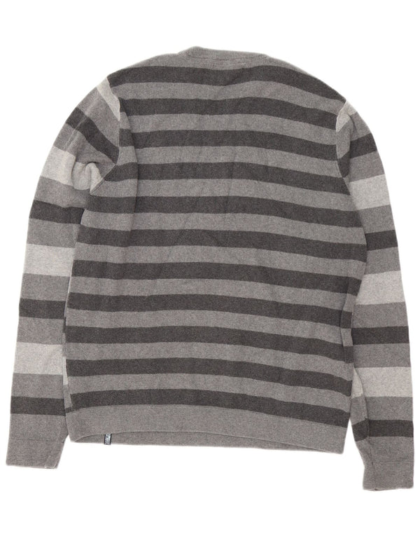 Maglione maglione girocollo da uomo Marks & Spencer blu Harbour grande grigio