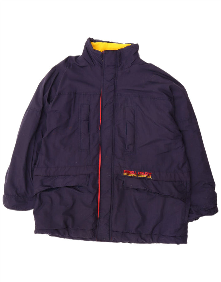 Giacca a vento da uomo Russell Athletic UK 44 2XL Nylon blu navy