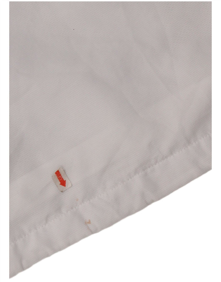 Giacca da tuta da uomo ASICS, giacca in poliestere color block bianco medio