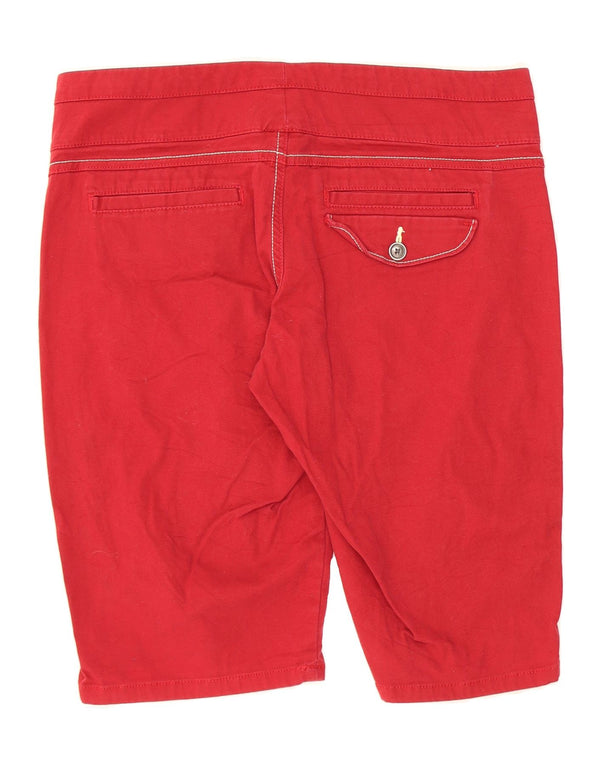 LEE Womens Low Waist Casual Shorts US 10 Large W32 Red Cotton