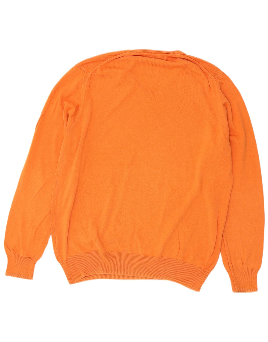 Maglione Zara da uomo con scollo a V grande in cotone arancione