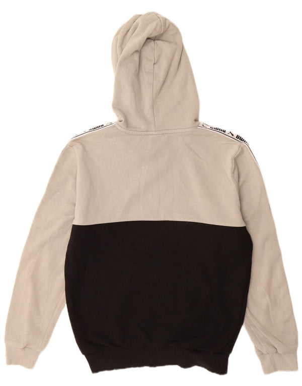 Felpa con cappuccio grafica da uomo Puma XS in cotone color block nero