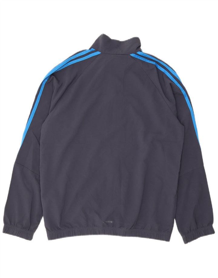 Giacca da tuta Adidas Aeroready da ragazzo 11-12 anni in poliestere blu navy