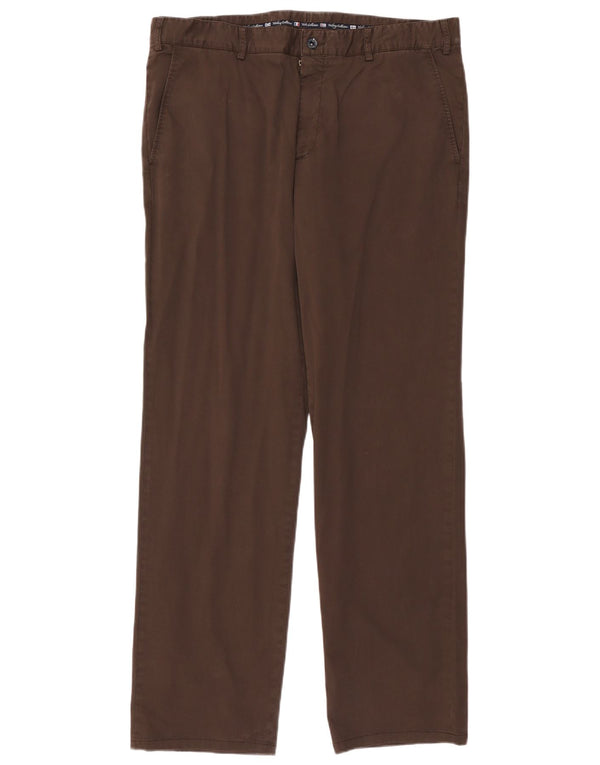 Paul & Shark Mens Straight Chino Trousers IT 54 2XL W36 L33 Brown Cotton