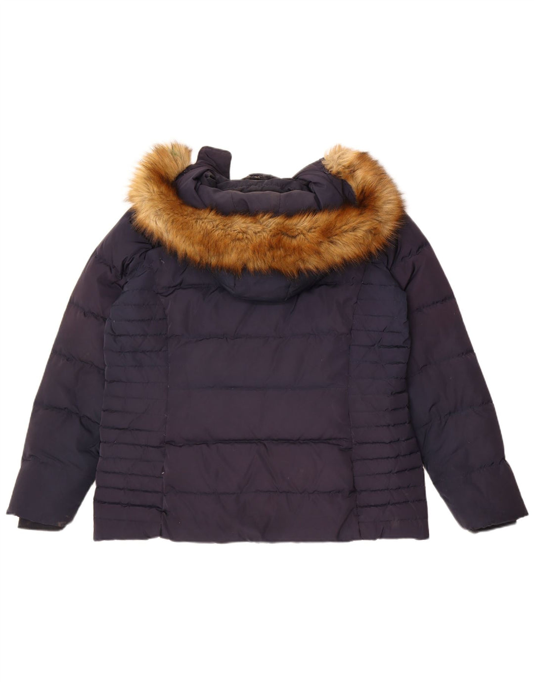 Crew Clothing Giacca imbottita con cappuccio da donna UK 16 Large in poliestere blu navy