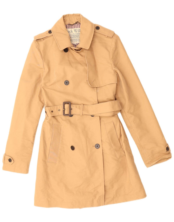 Trench da donna JACK WILLS UK 10 piccolo in cotone beige