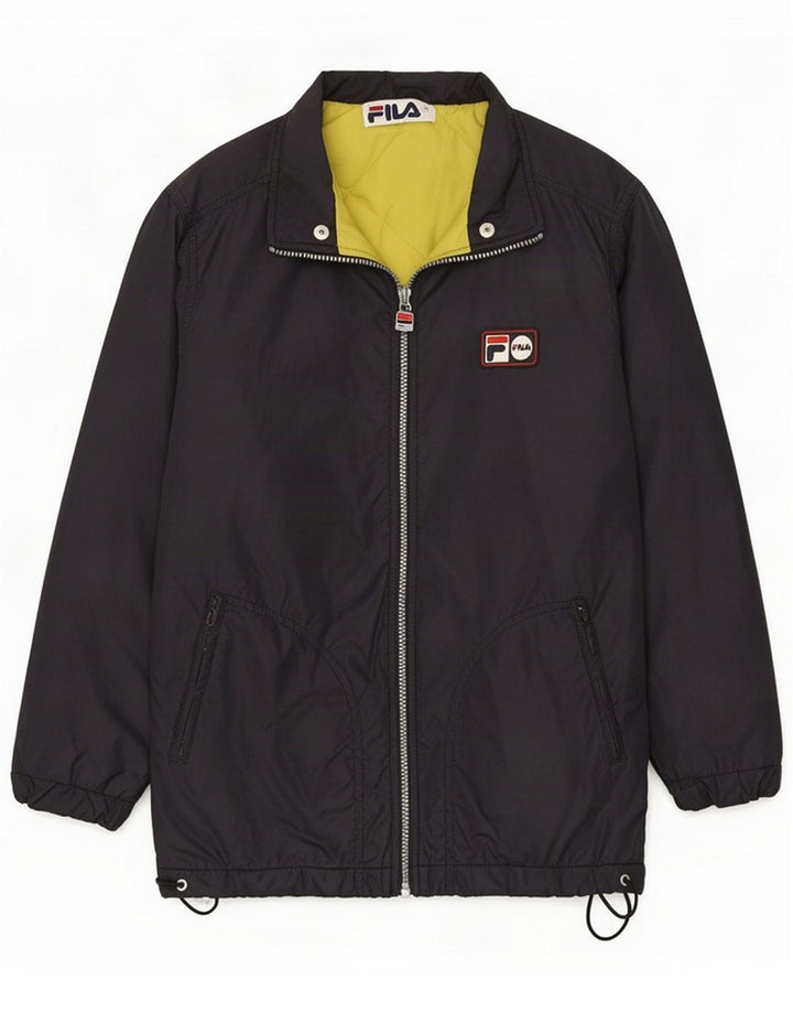 Giacca a vento grafica da ragazzo Fila 11-12 anni in nylon nero