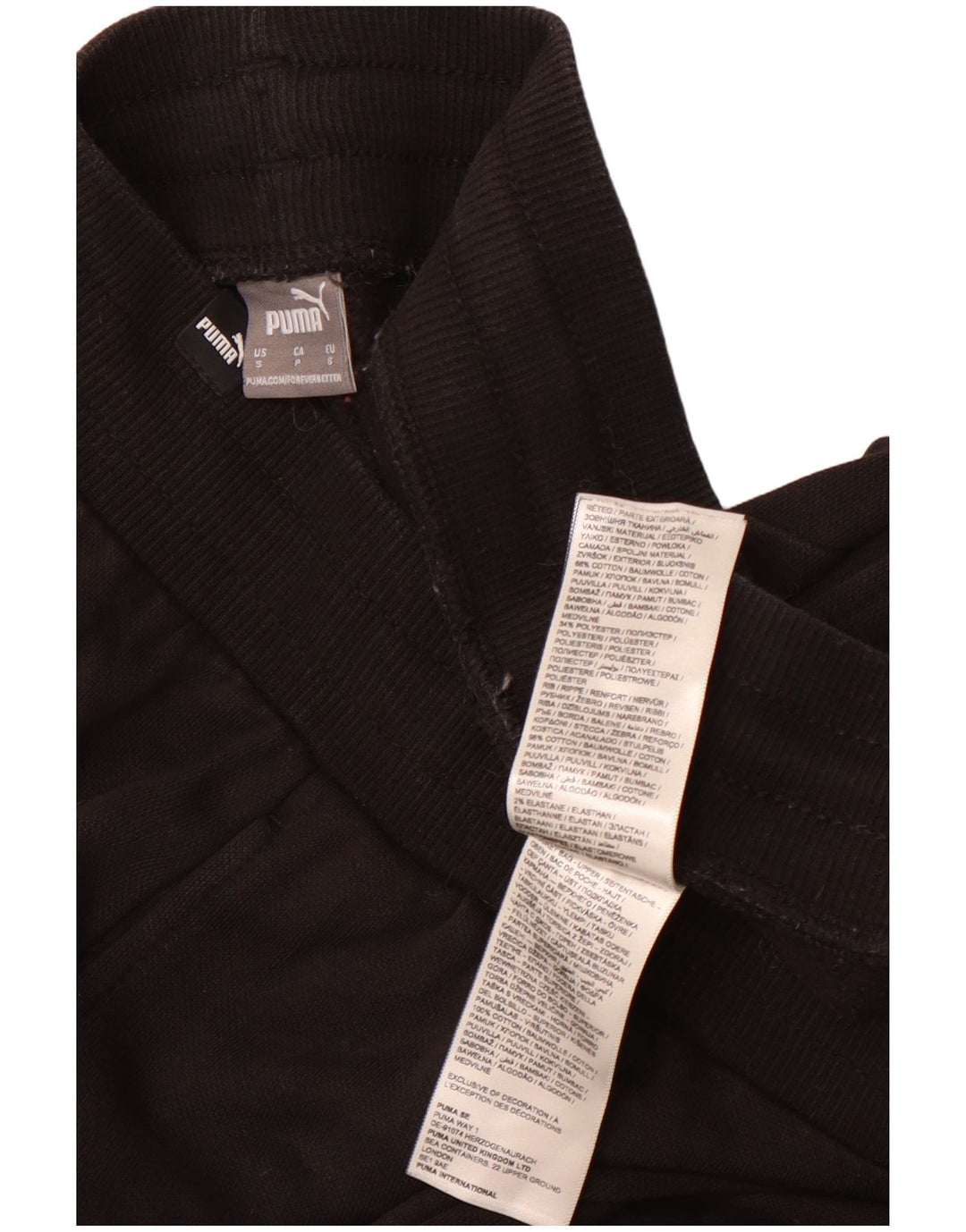 Pantaloni da tuta da uomo Puma Joggers piccoli in cotone nero