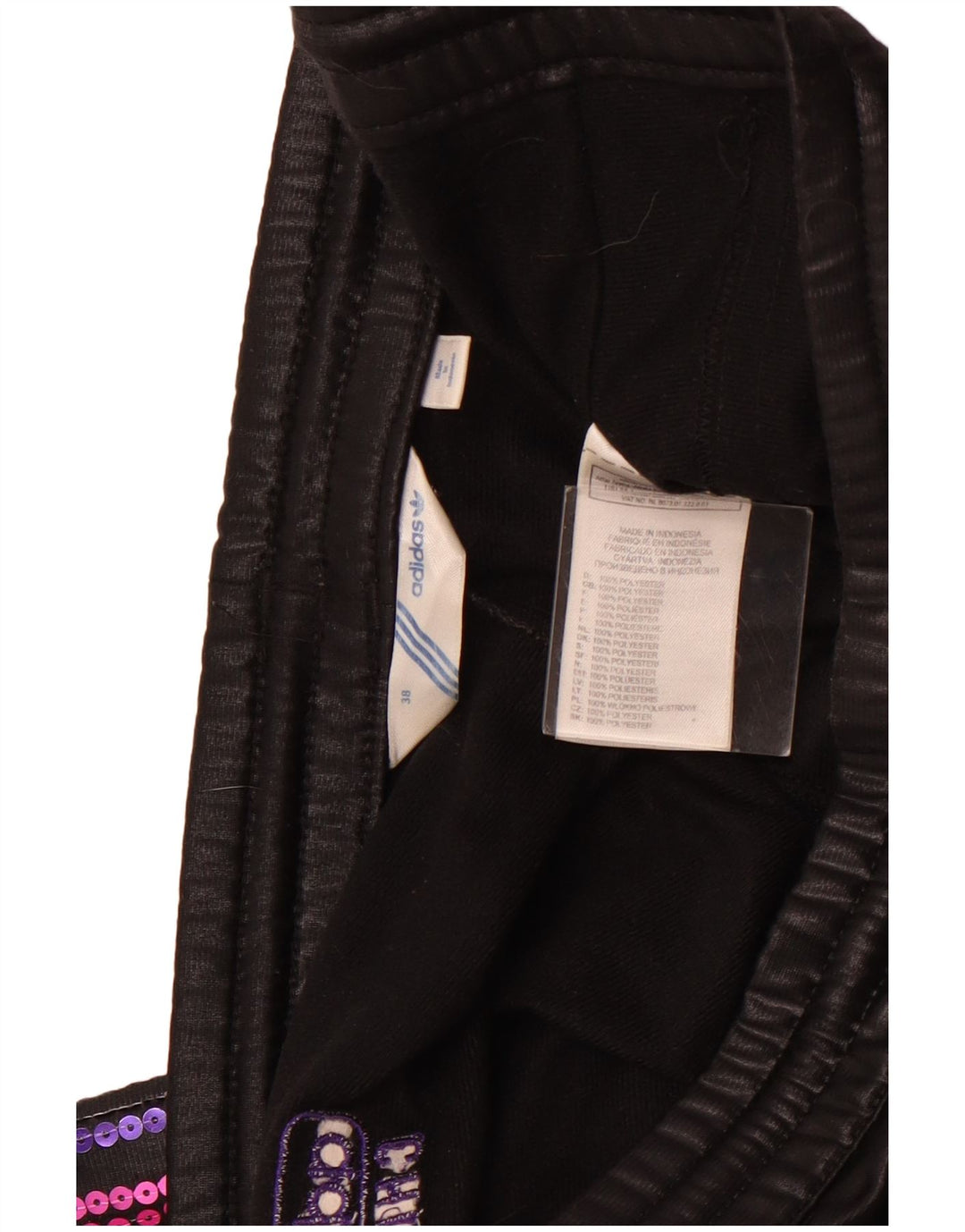 Pantaloni da tuta da donna ADIDAS UK 18 XL Poliestere nero