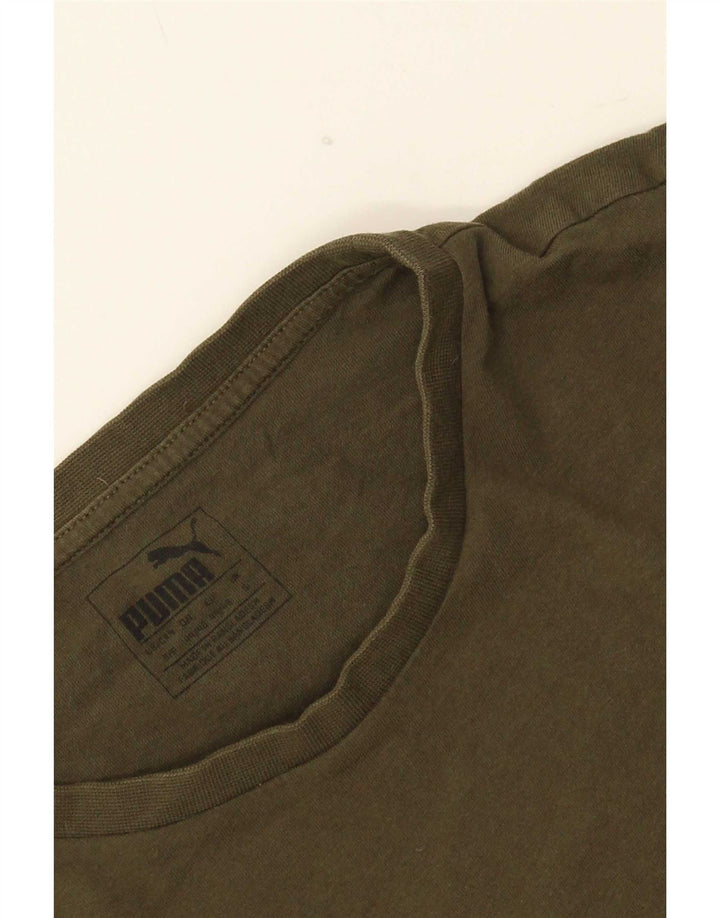 T-shirt grafica da uomo Puma Top Small Khaki