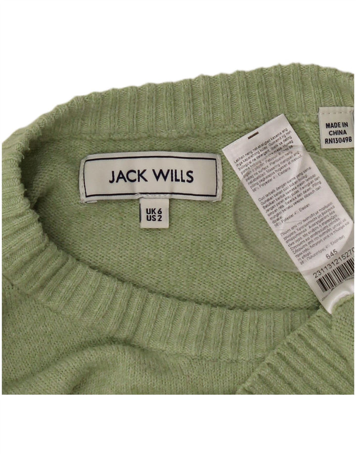 JACK WILLS Womens Oversized Knit 2 Piece Set UK 6 XS Green Polyester