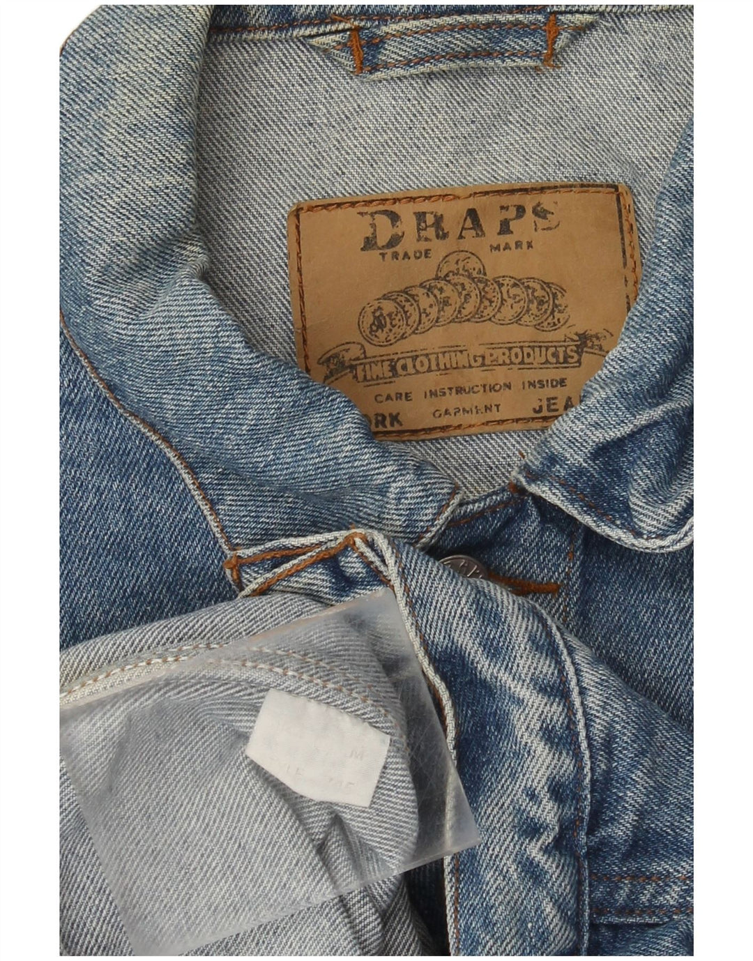 Giacca di jeans oversize da donna vintage UK 14 blu medio