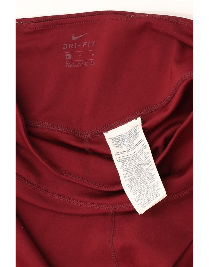 Leggings Nike Dri Fit da donna UK 12 poliestere bordeaux medio