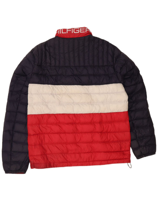 Giacca imbottita da uomo Tommy Hilfiger UK 38 Medium Navy Blue Colourblock