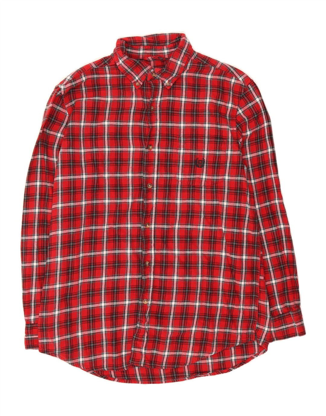 CHAPS Mens Flannel Shirt Medium Red Check Cotton Vintage Chaps and Second-Hand Chaps from Messina Hembry 