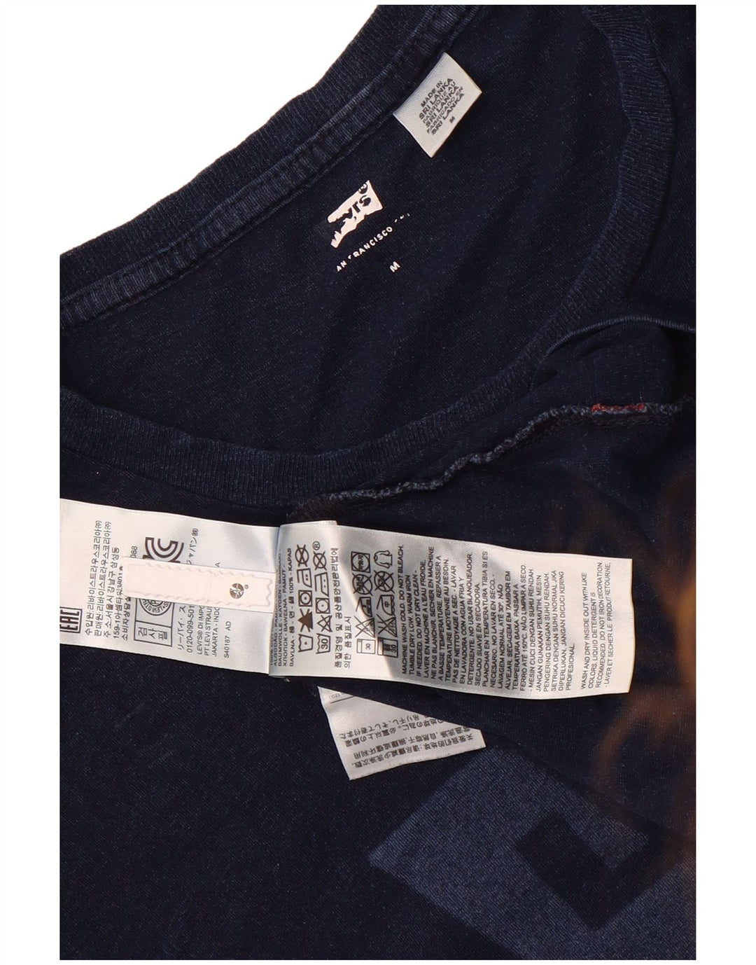 T-shirt grafica da uomo Levi's Top in cotone blu navy medio
