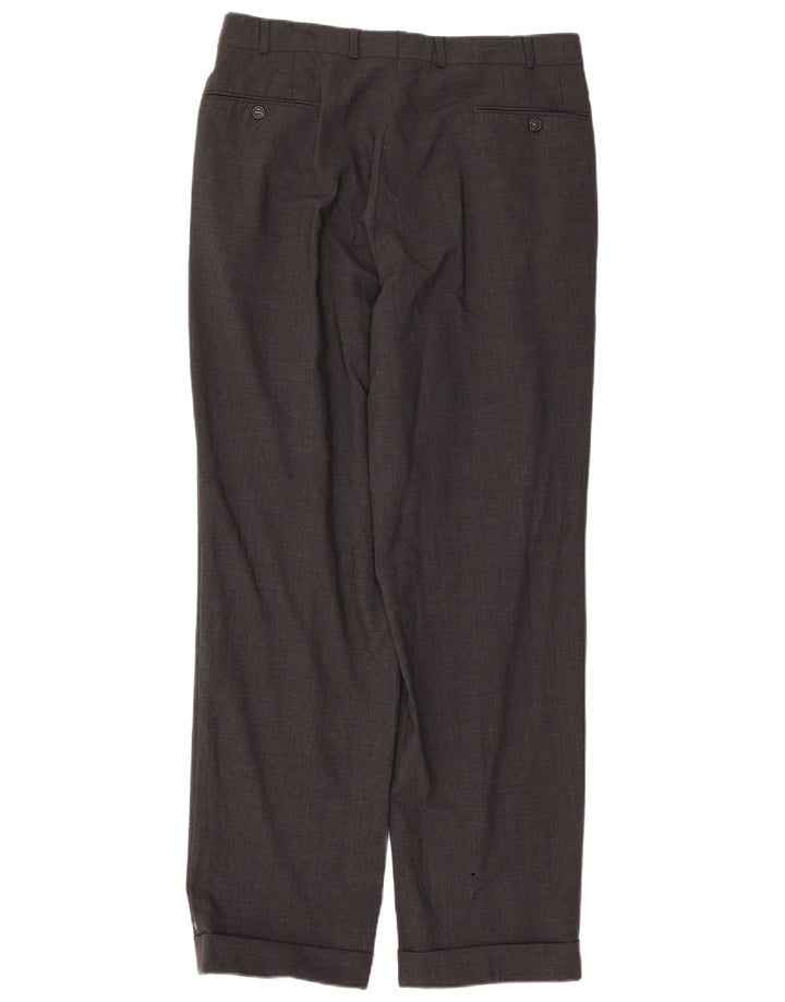 Pantaloni da abito da uomo con pegging Daniel Hechter EU 52 XL W33 L32 Lana grigia