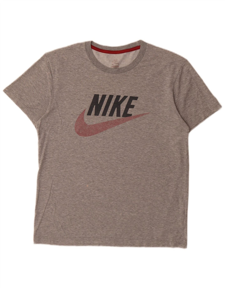 T-shirt grafica da uomo Nike Top Small in cotone grigio