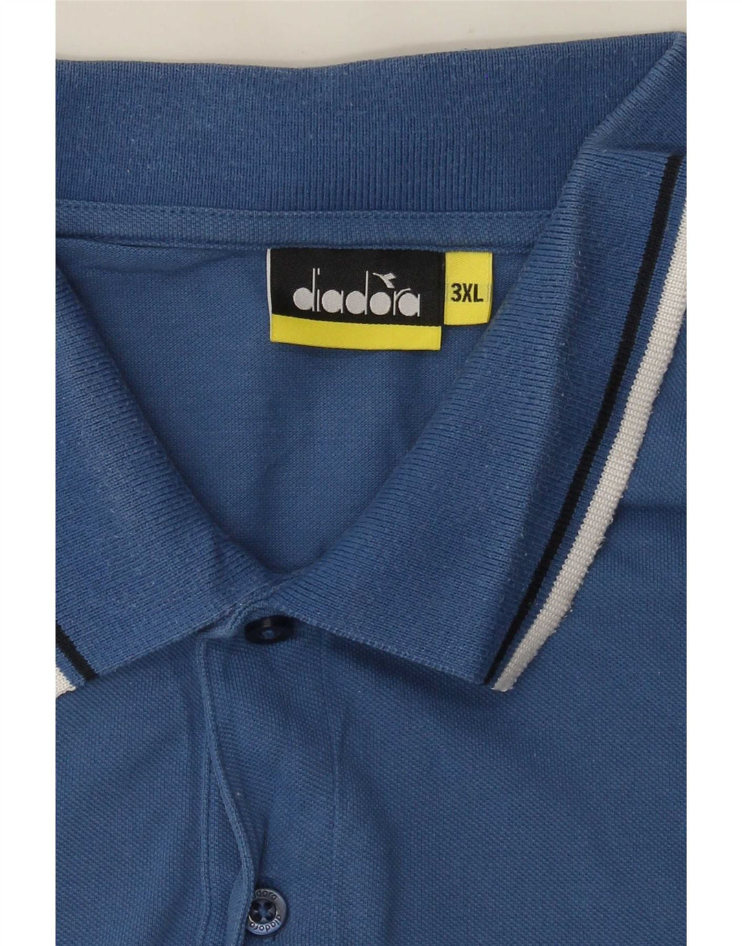 Polo Diadora Uomo 3XL a Righe Blu