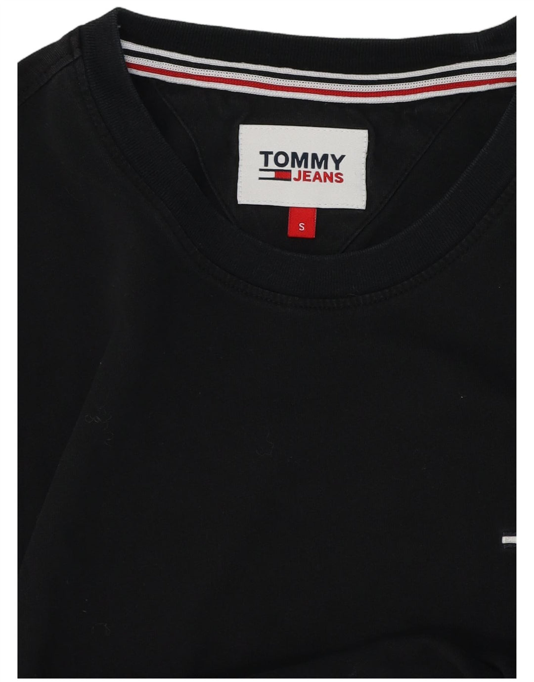 T-shirt da uomo Tommy Hilfiger Top piccola in cotone nero