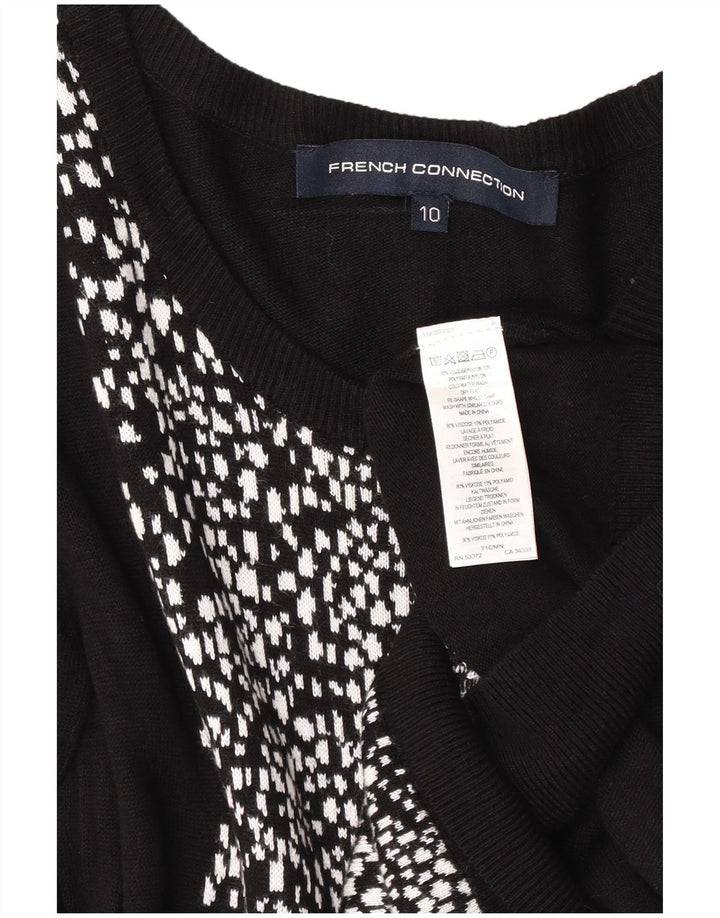 Abito maglione da donna French Connection UK 10 Piccolo nero geometrico