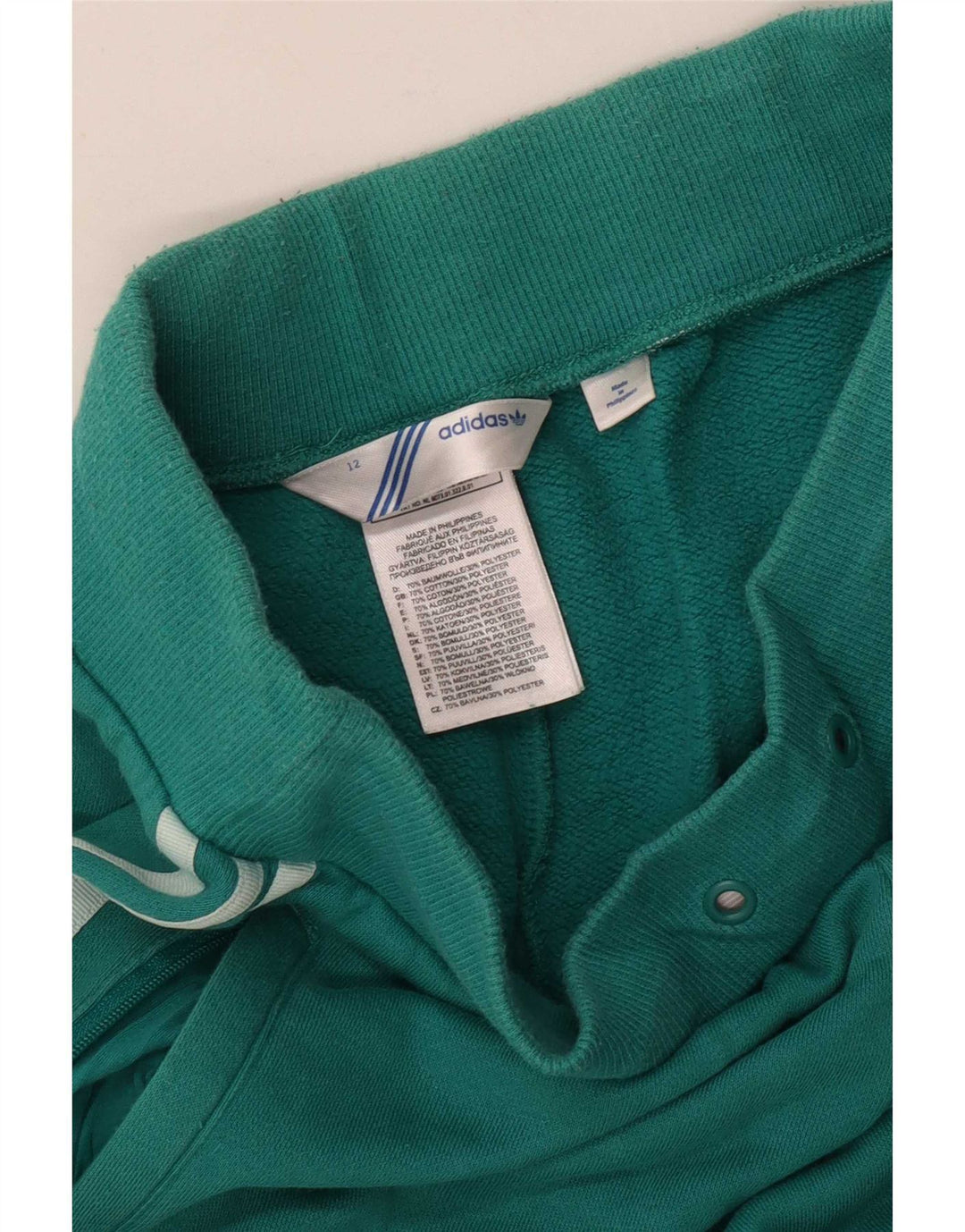 Pantaloni della tuta da donna Adidas UK 12 cotone verde medio
