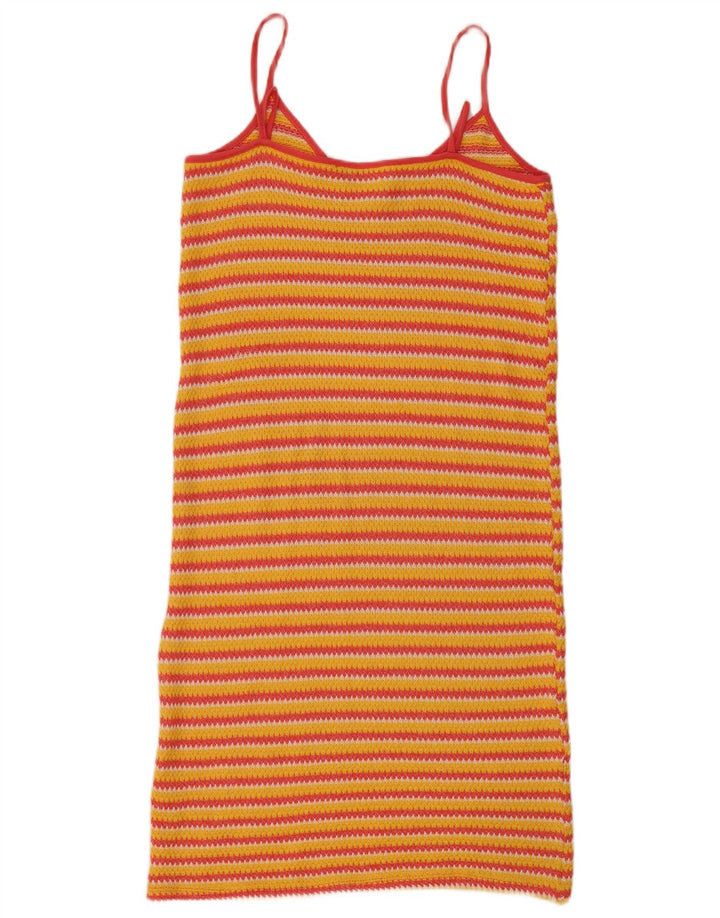 Prendisole da donna Zara UK 12 medio a righe gialle