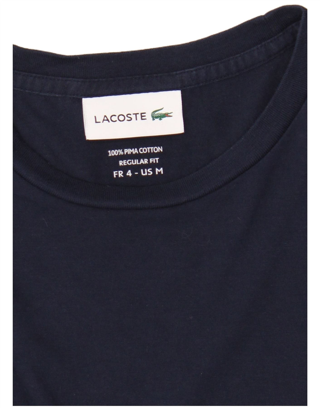 T-shirt Lacoste da uomo dalla vestibilità regolare, taglia 4, cotone blu navy medio