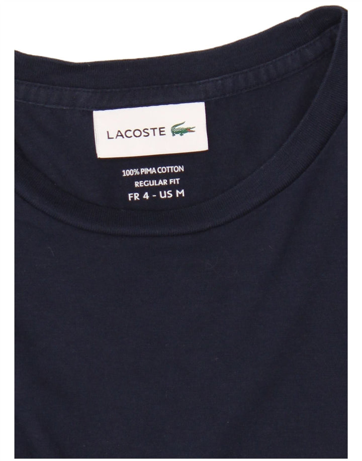 T-shirt Lacoste da uomo dalla vestibilità regolare, taglia 4, cotone blu navy medio