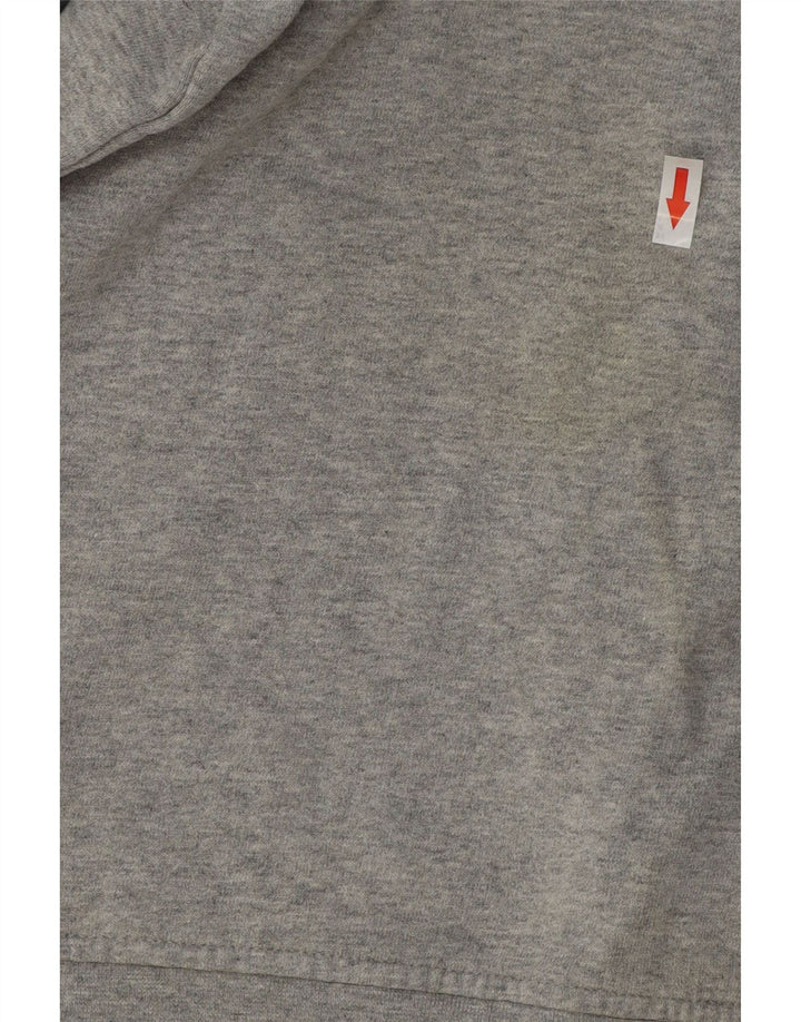 Maglione con cappuccio e zip da uomo ADIDAS in cotone color block grigio medio