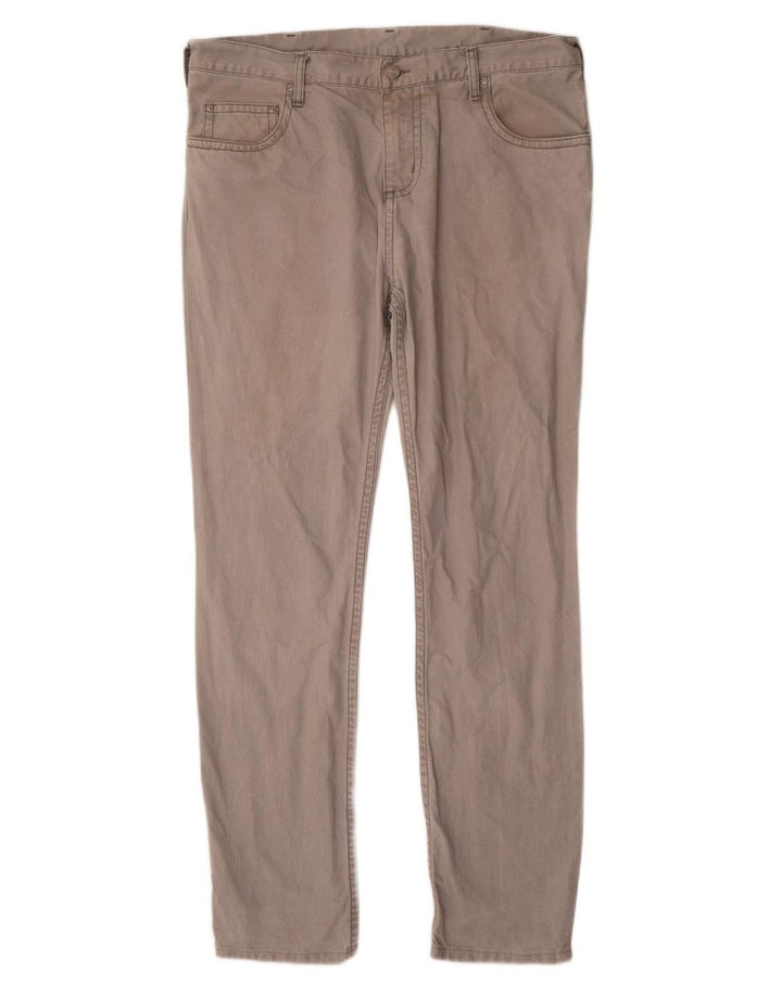 Pantaloni casual slim da uomo CARHARTT W36 L34 cotone grigio