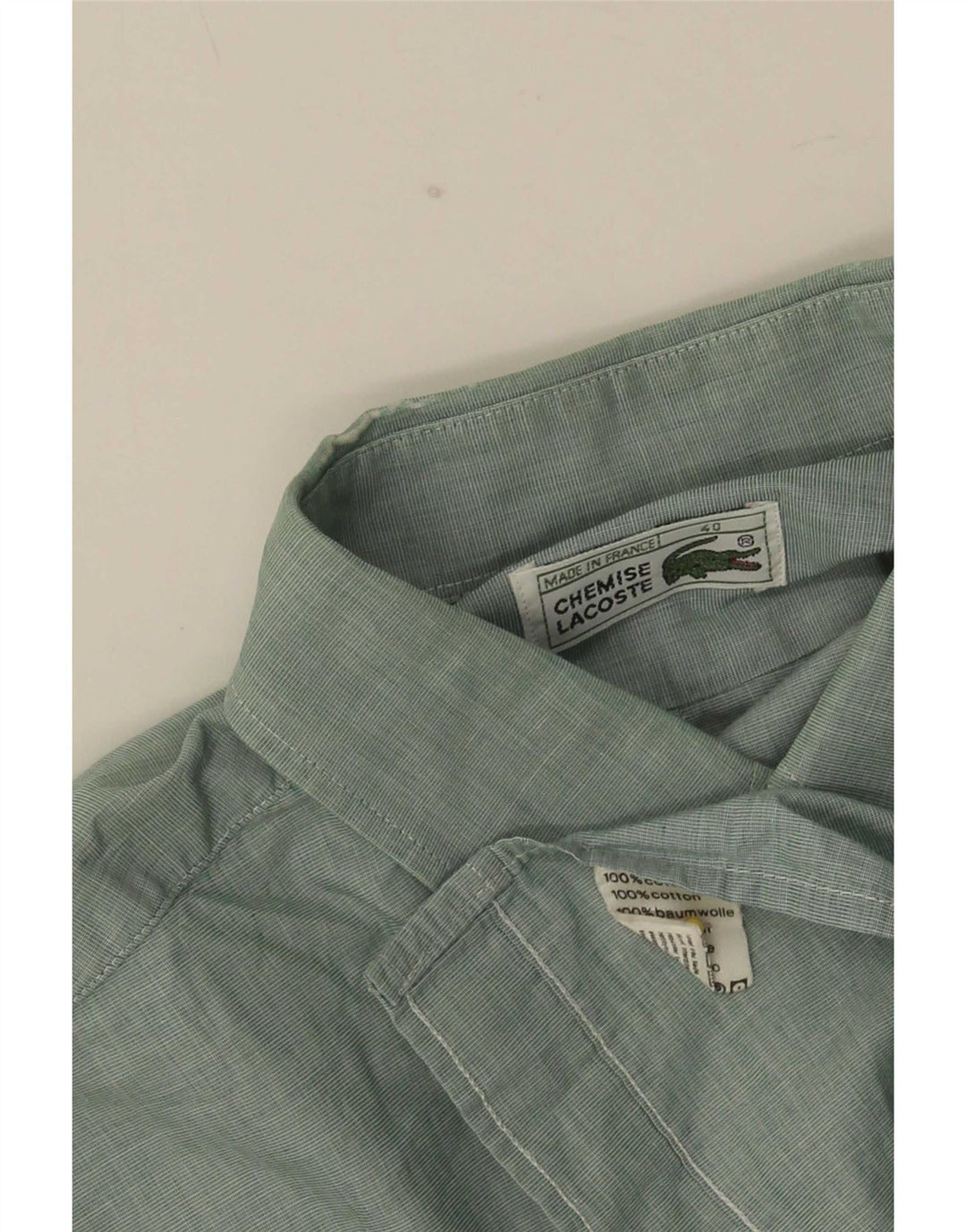 Camicia da uomo Lacoste taglia 40 cotone verde medio
