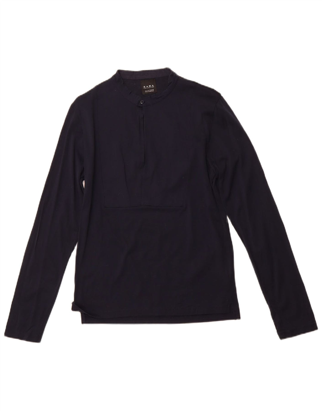 Maglia pullover da uomo ZARA piccola in cotone blu navy