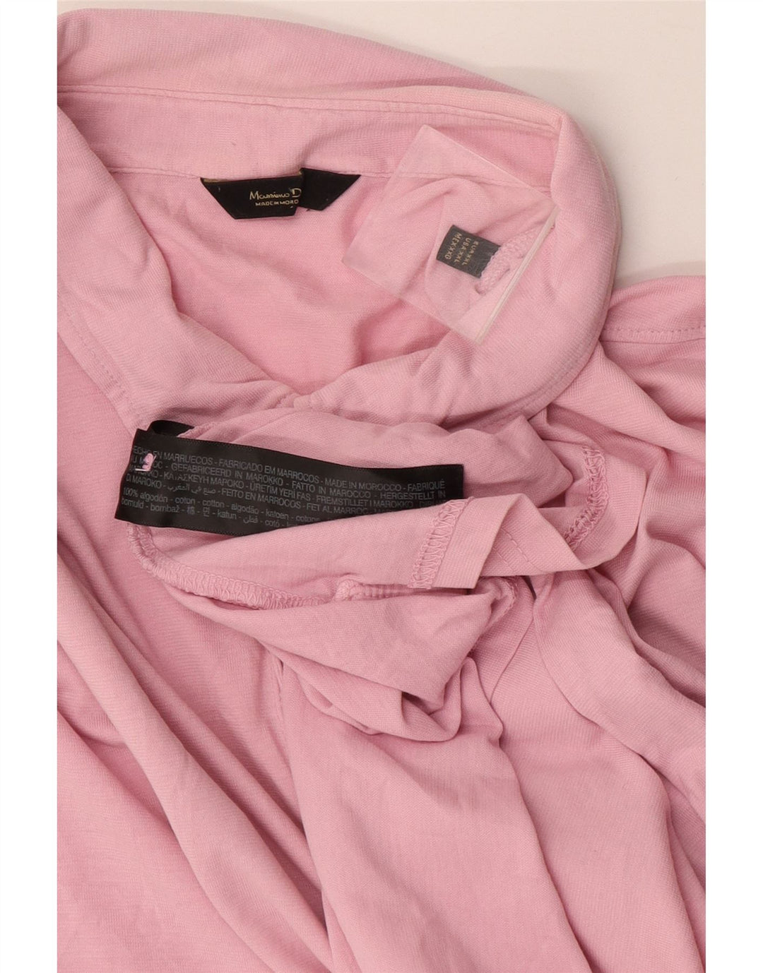 Polo da uomo Massimo Dutti 2XL in cotone rosa