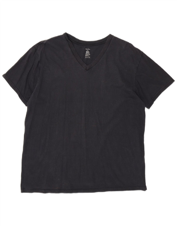 T-shirt da uomo Calvin Klein Top grande in cotone nero