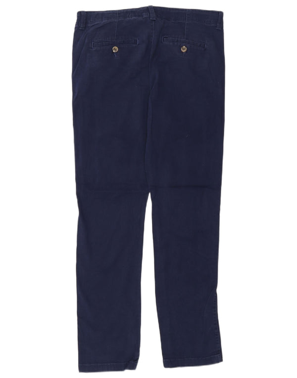 Izod Boys Straight Chino Trousers 15-16 Years W30 L28 Navy Blue Cotton