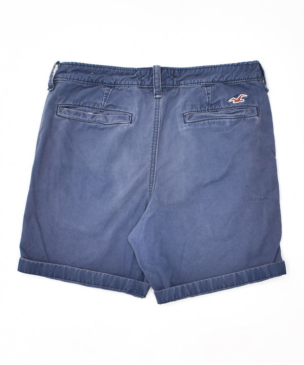 Pantaloncini chino da uomo HOLLISTER W32 cotone blu medio