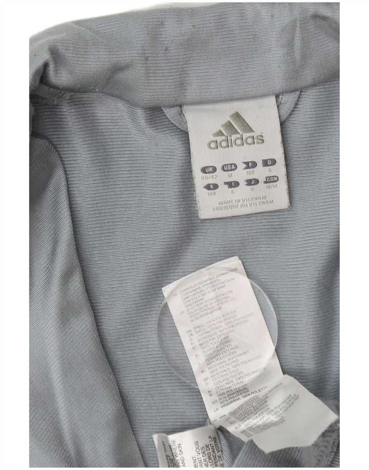 Giacca da tuta da uomo Adidas UK 40/42 Poliestere color block grigio medio