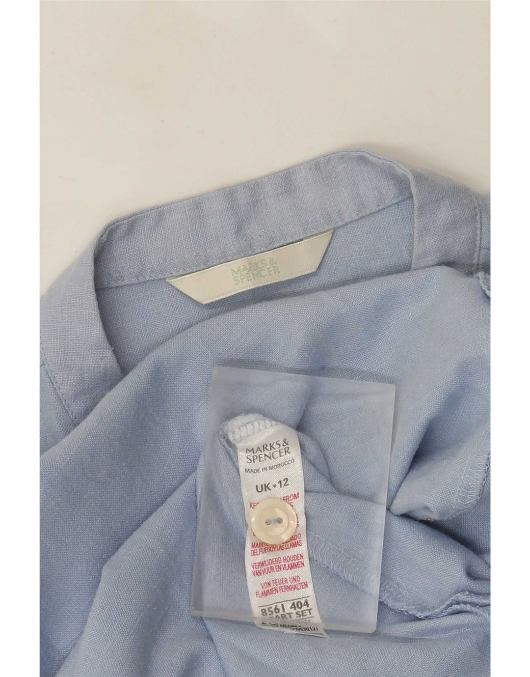 Camicetta da donna con maniche a 3/4 Marks & Spencer UK 12 Poliestere blu medio